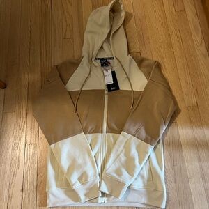 Switch Zip Up Hoodie and pants in Cream and Tan